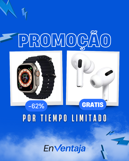 SmartWatch ULTRA™ + Auriculares Inalámbricos PRO 2ª generación