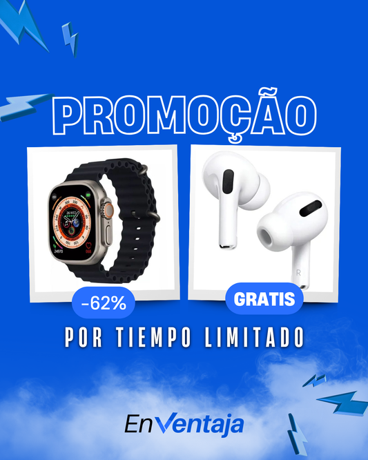 SmartWatch ULTRA™ + Auriculares Inalámbricos PRO 2ª generación